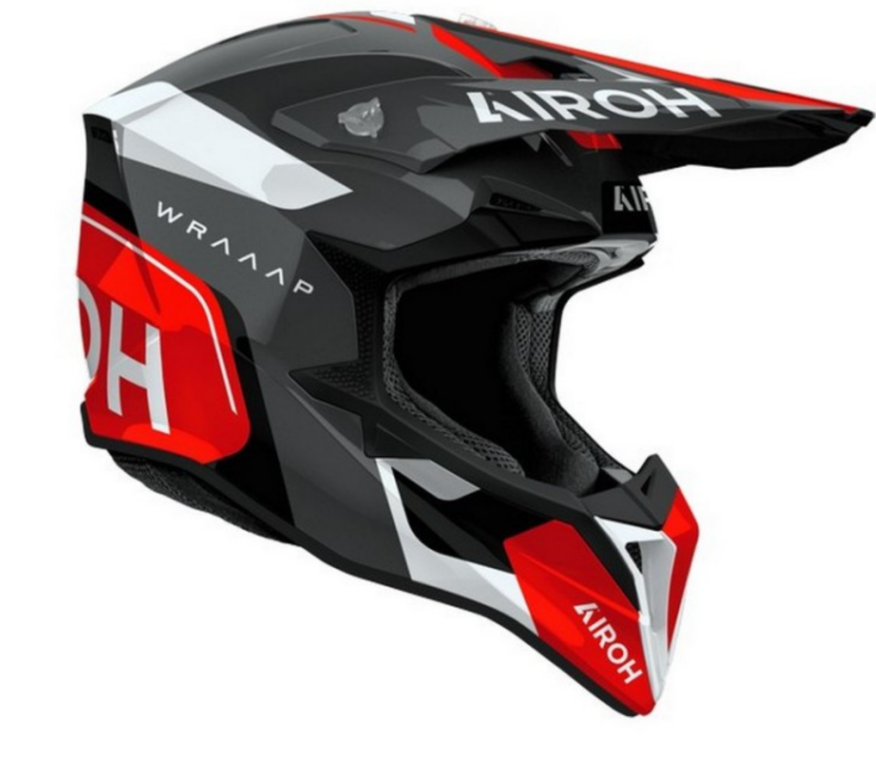 Airoh Wraap Conquer Kırmızı Parlak Motosiklet Kaskı