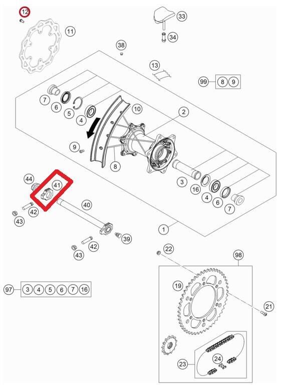 Chaın Tensıoner Ktm Orj Yp
