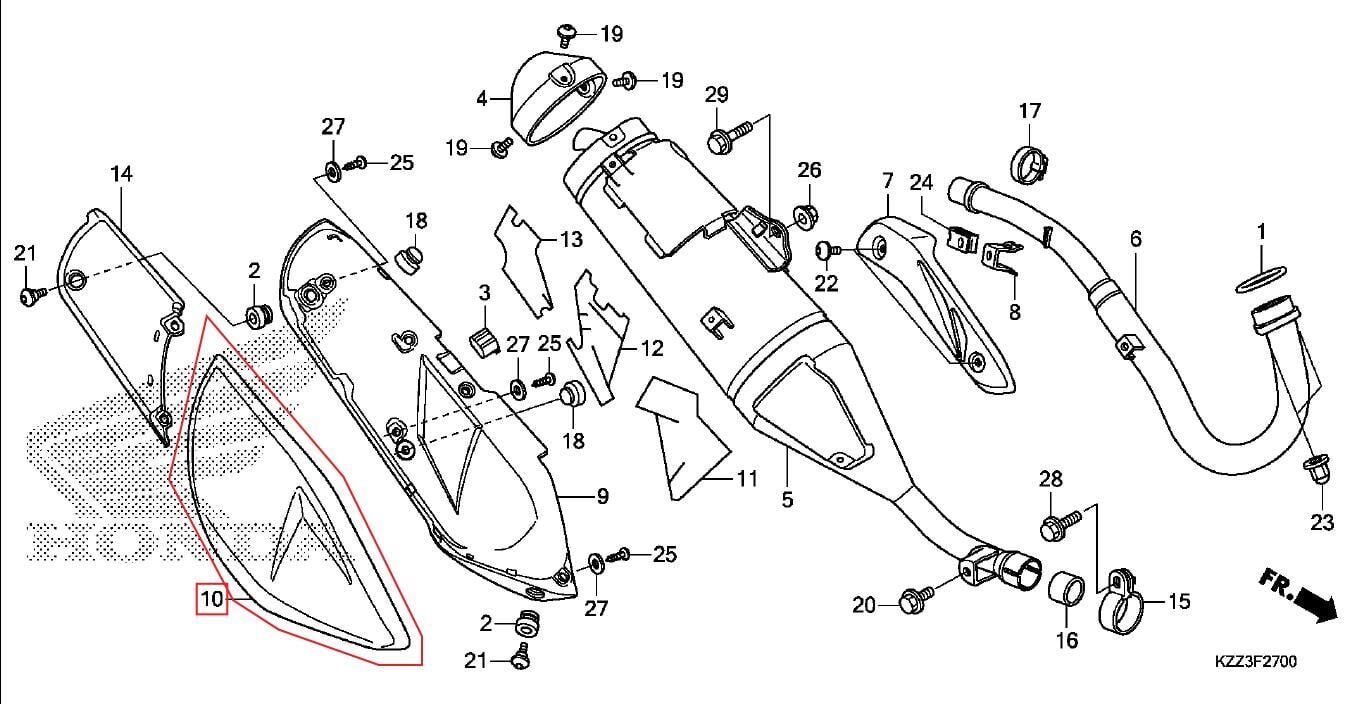 CRF250L EGZOZ KAPAK BEYAZ HONDA ORJ YP