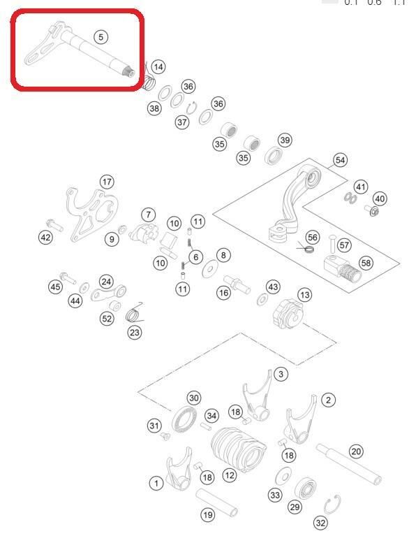 Shıftıng Shaft Ktm Orj Yp A4-2