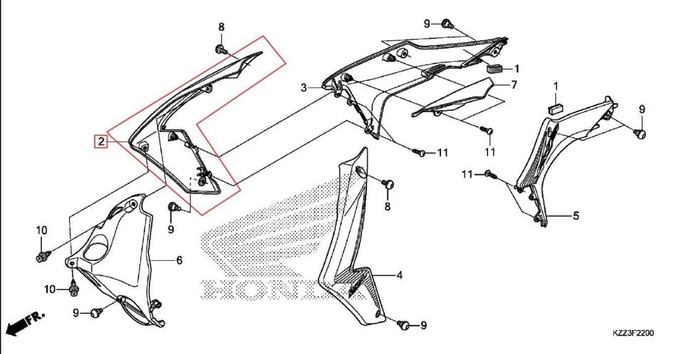 CRF250L DEPO SAĞ GRENAJ KIRMIZI HONDA ORJ YP