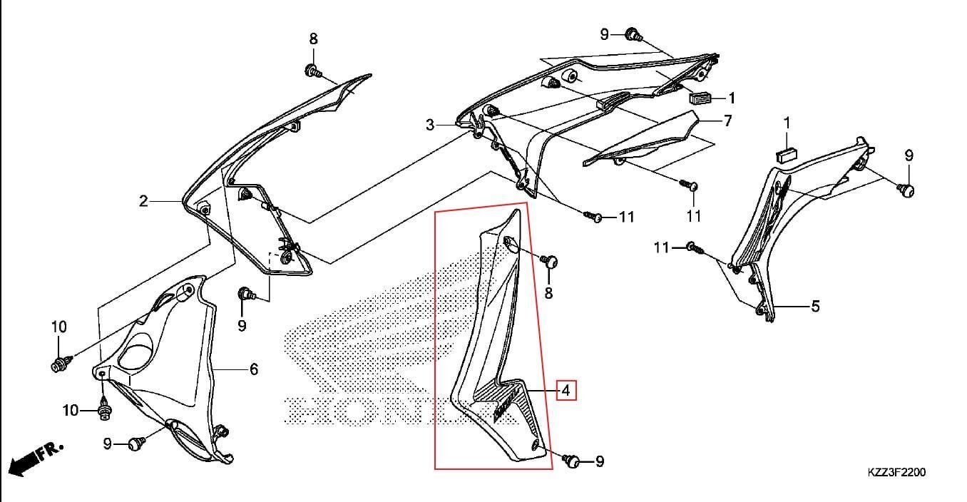 CRF250L DEPO SOL GRENAJ KIRMIZI HONDA ORJ YP