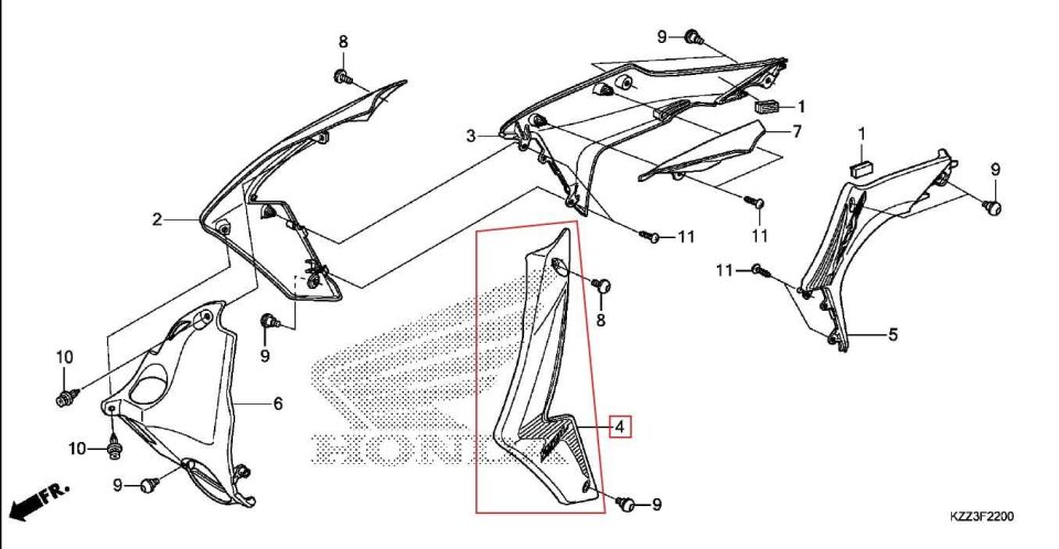 CRF250L DEPO SOL GRENAJ KIRMIZI HONDA ORJ YP