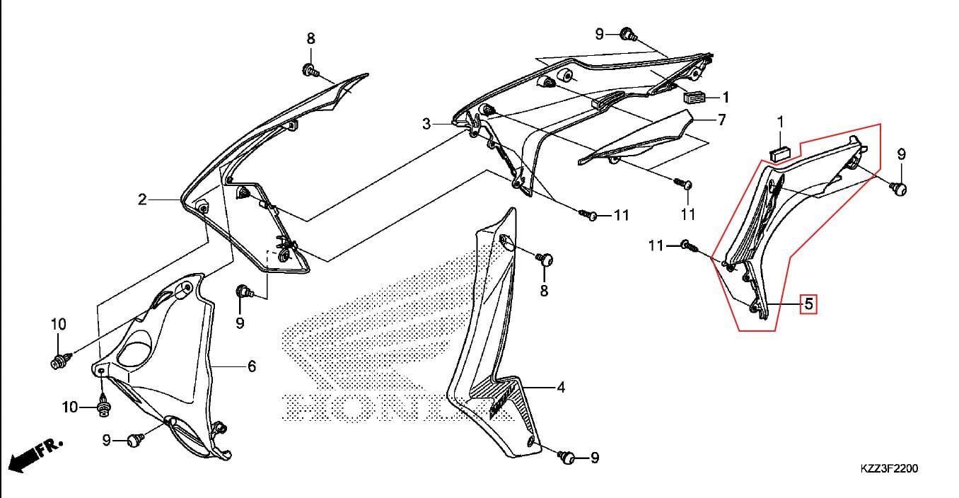 CRF250L DEPO SOL BÜYÜK GRENAJ BEYAZ HONDA ORJ YP