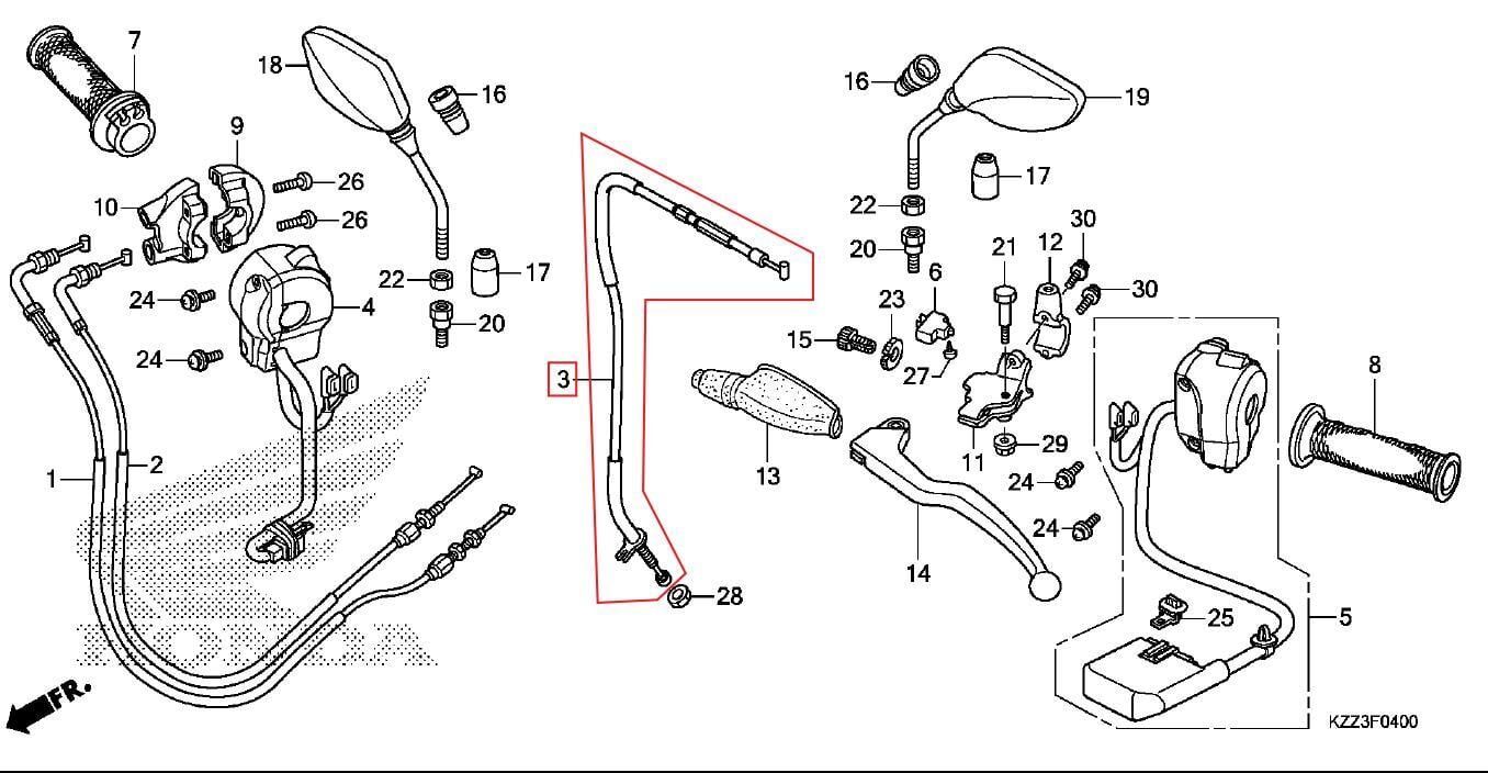 CRF250L DEBRİYAJ TELİ HONDA ORJ YP