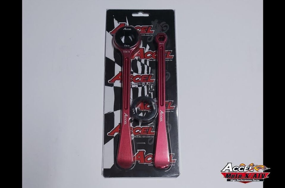 Accel Levye Anahtar Set (32,27,22,12,10mm) Kirmizi
