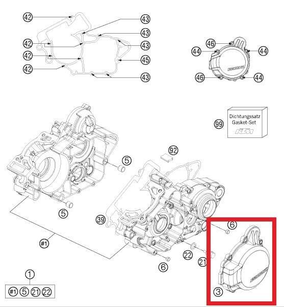 Ignıtıon Cover Kıckstart Ktm Orj Yp