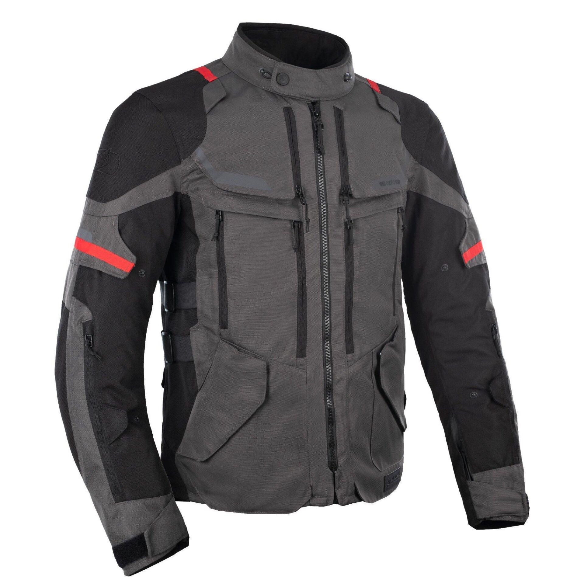 Oxford Rockland Waterproof Mont Gri Kırmızı