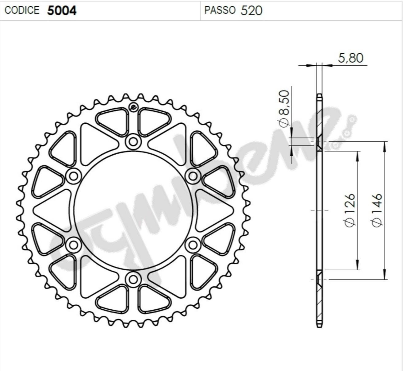 Suzukı 400 Ognıbene Arka Dişli 47T