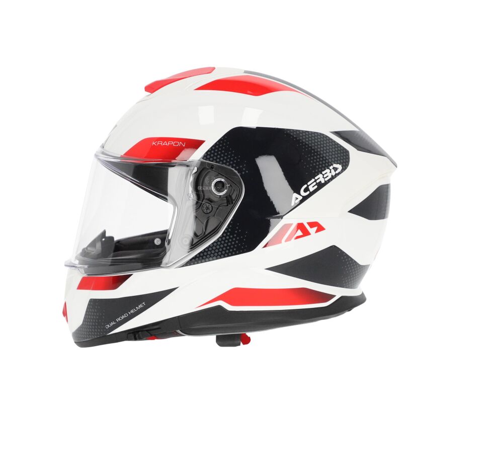 Acerbis Krapon 22-06 Kask Beyaz Kırmızı