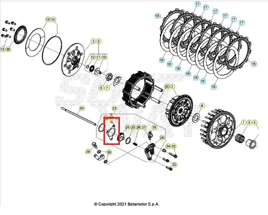 Debriyaj Alt Merkez Conta Beta Orj Yp B4-1
