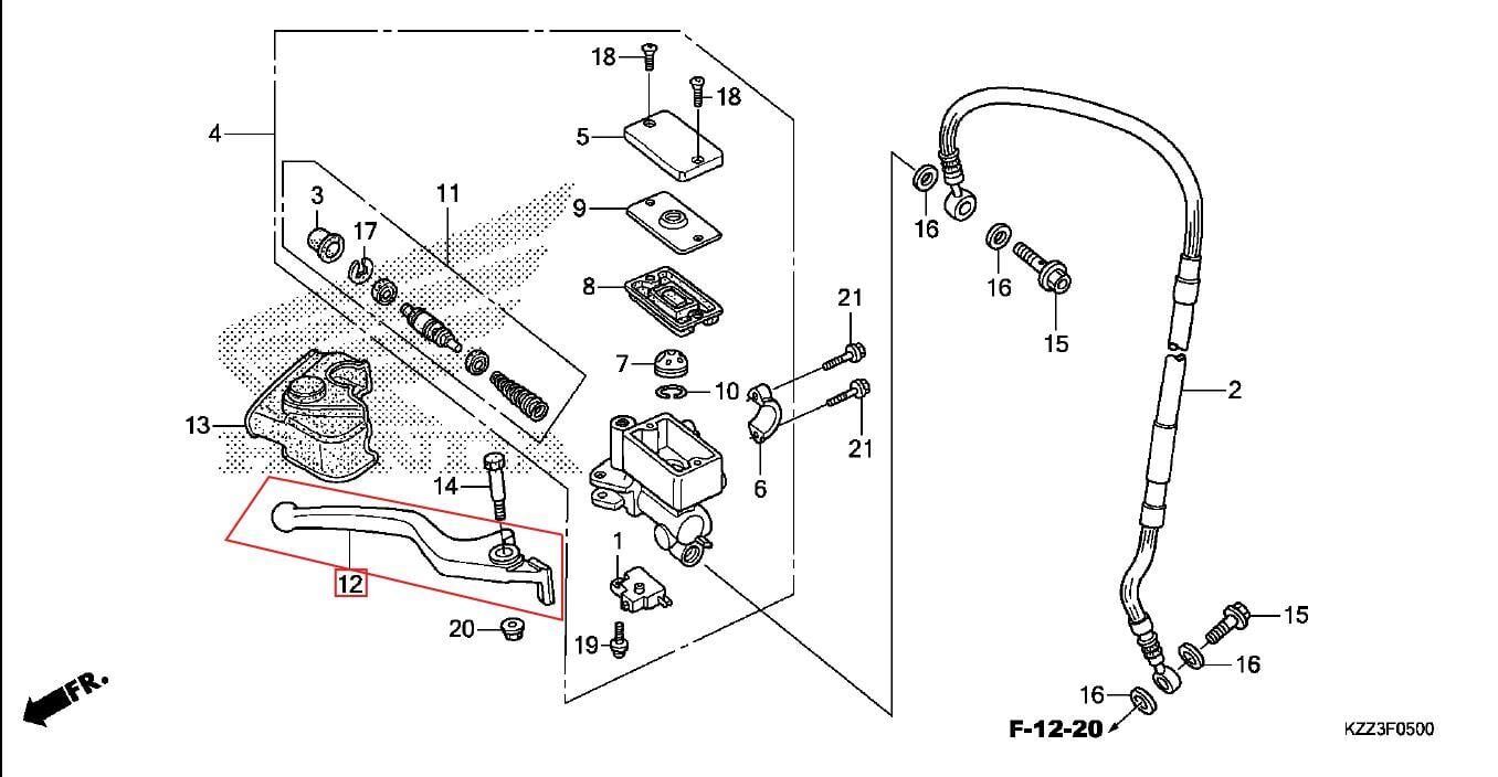 CRF250L FREN MANETİ HONDA ORJ YP