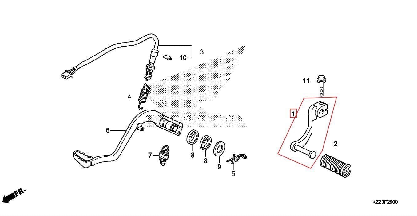 CRF250L VİTES PEDALI HONDA ORJ YP
