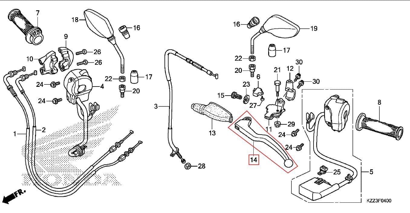 CRF250L DEBRİYAJ MANETİ HONDA ORJ YP