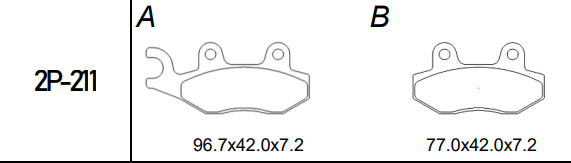 Kawasaki Klx 250 09- Ön Fren Balatası Yarı Metalik