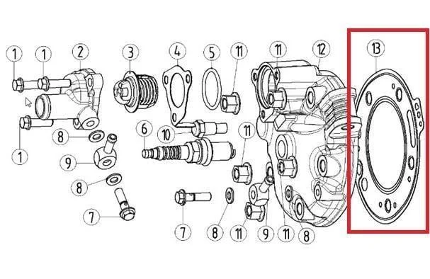 KAYO KT 250 SİLİNDİR KAPAK CONTASI