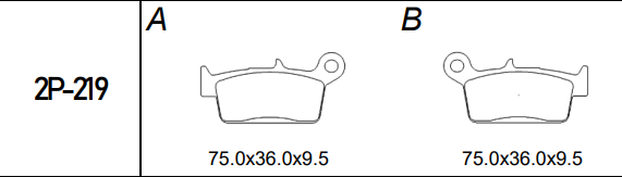 Kawasaki Klx 250 09-08 Arka Fren Balatası Yarı Metalik