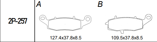 Kawasaki Ninja 400 11- Ön Fren Balatası Yarı Metalik