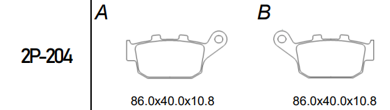 Honda Nc 750 S 14-19 Arka Fren Balatası Yarı Metalik