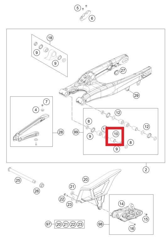 Bushıng Sleeve Ktm Orj Yp A5-1