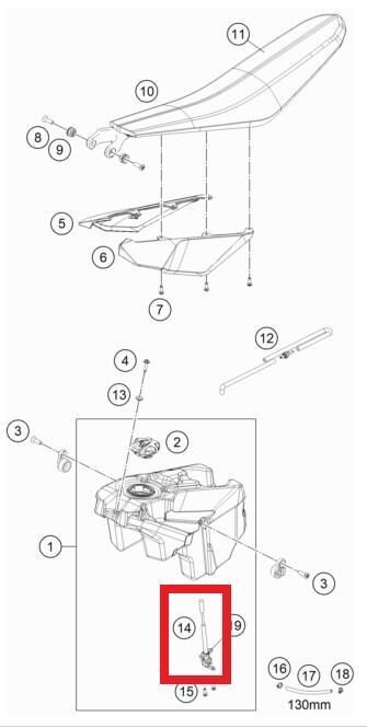 Gas Cock On Of Res Ktm Orj Yp