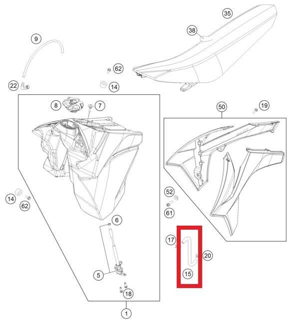 Fuel Hose 2St Exc Ktm Orj Yp A7-1