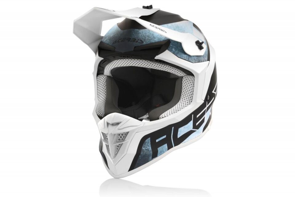 Acerbis Lınear Kask Beyaz Mavi