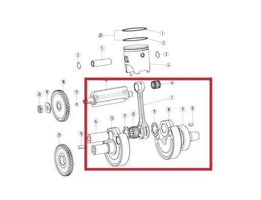 Kayo Kt 250 - Yuki DIRTYPAWS 250 2T KRANK KOMPLE