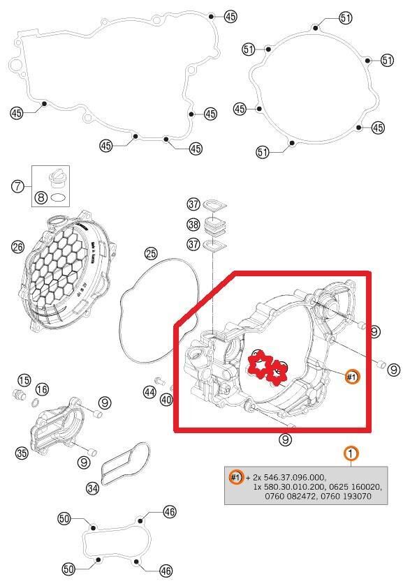 Interm Clutch Cover Cpl Ktm Orj Yp