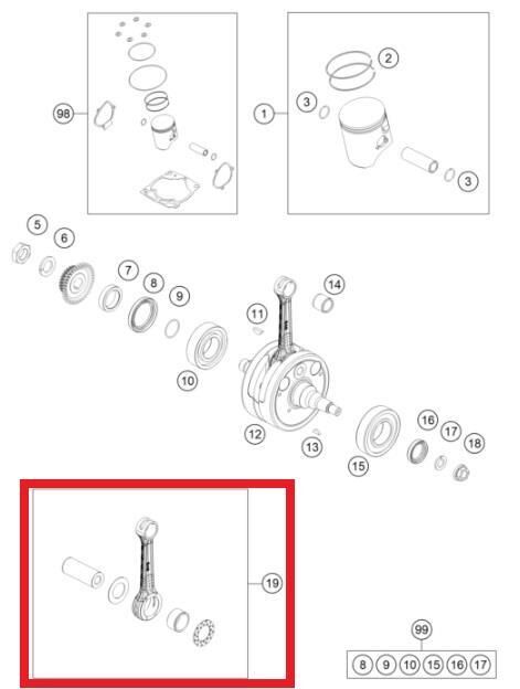 Con.Rod 250-300 Ktm Orj Yp