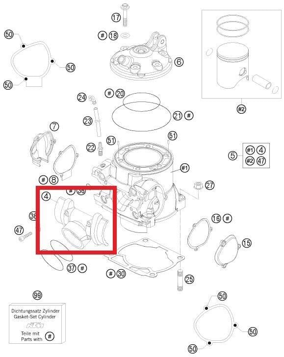 Intermedıate Flange 250/300 Ktm Orj Yp K1