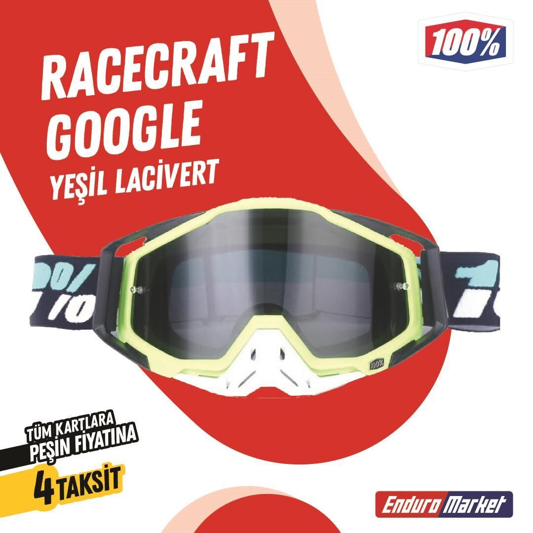 %100 Racecraft Replika Sarı Siyah Goggle
