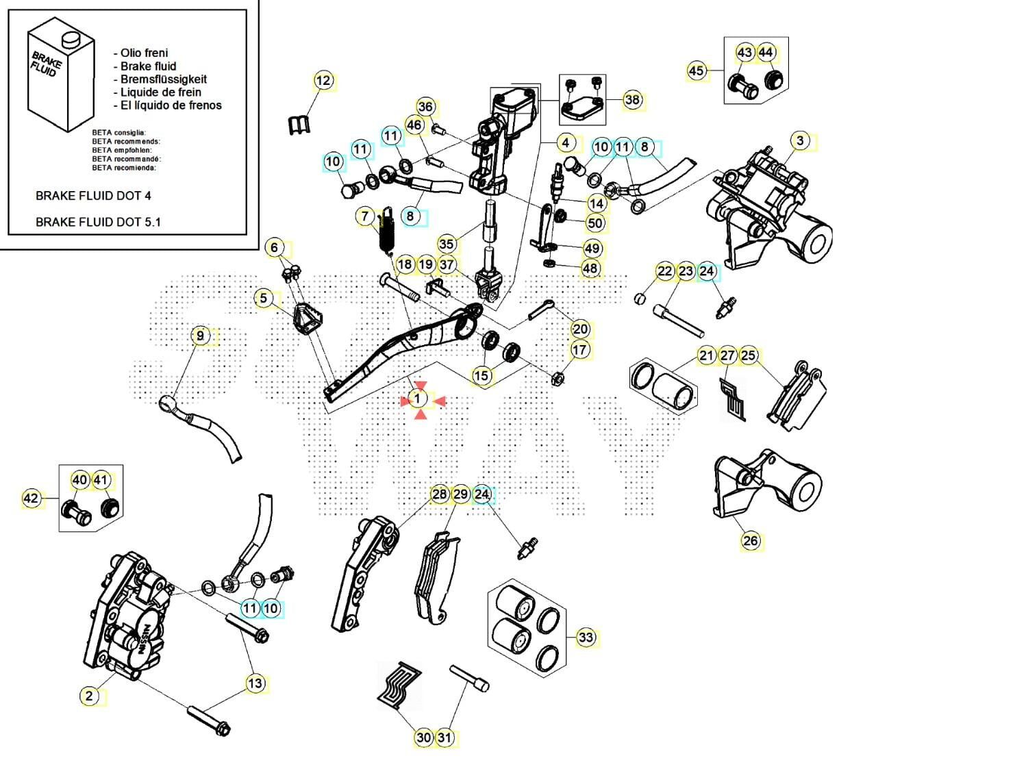 Foot Brake Lever Beta Orj Yp B6-2