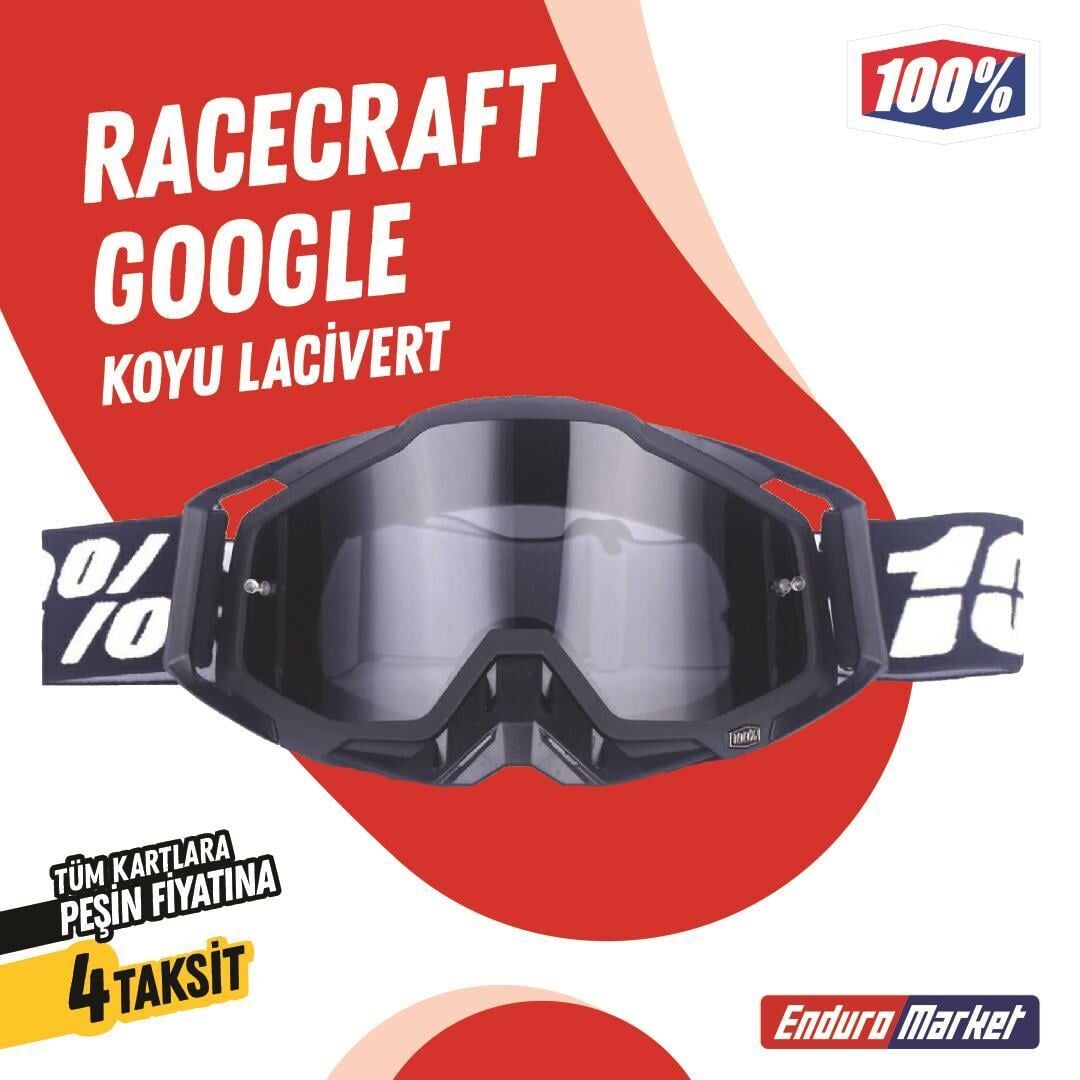 %100 Racecraft Replika Lacivert Goggle