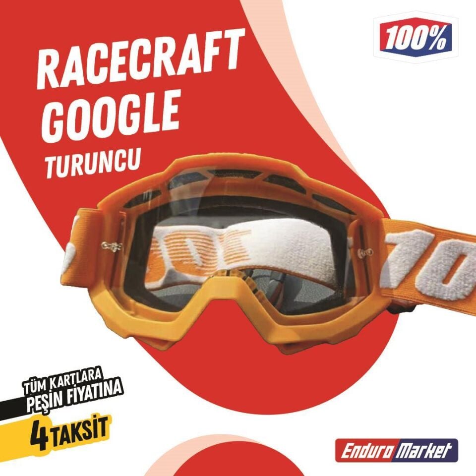 %100 Racecraft Replika Turuncu Goggle
