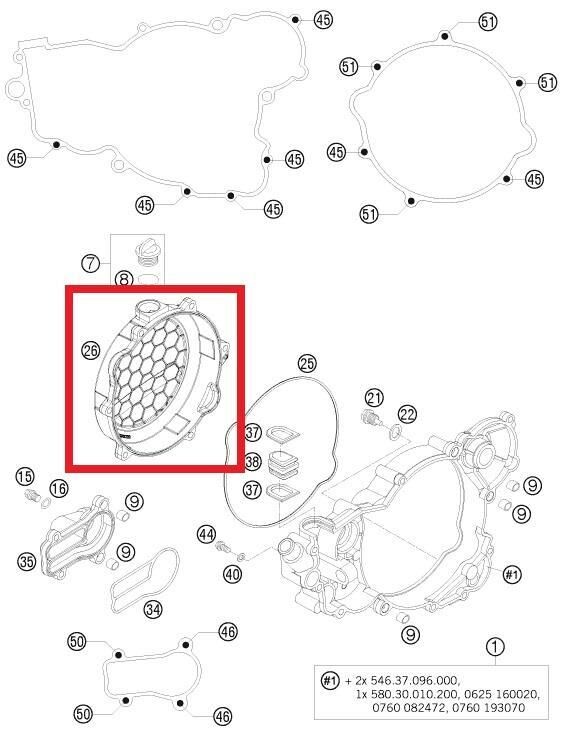 Clutch Cover Ktm Orj Yp