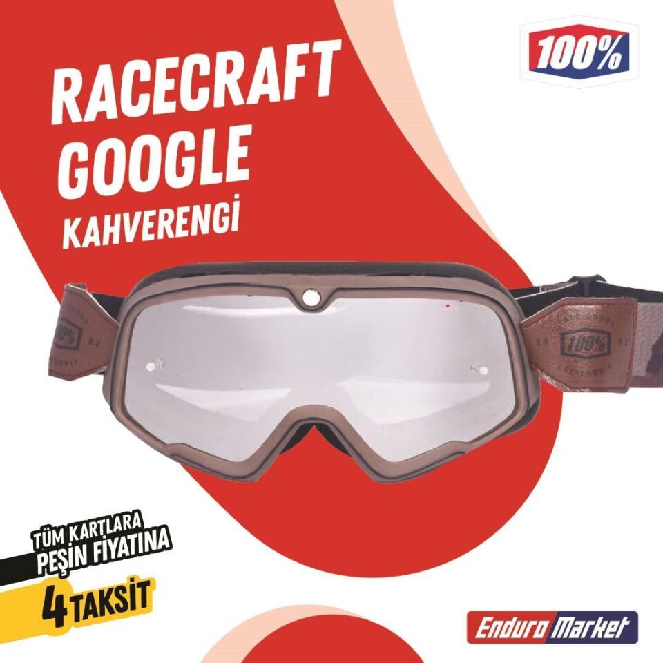 %100 Racecraft Replika Kahverengi Goggle