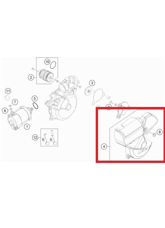 Starter Drıve Cover Ktm Orj Yp K2