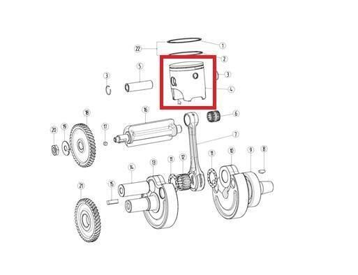 Kayo Kt 250 - Yuki DIRTYPAWS 250 2T Piston