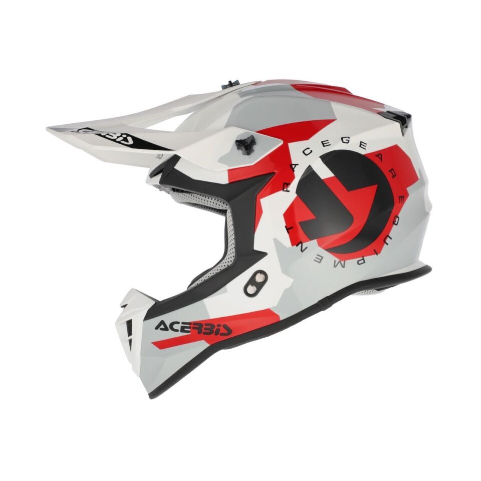 Acerbis Lınear Kask 2206 Gri Kırmızı