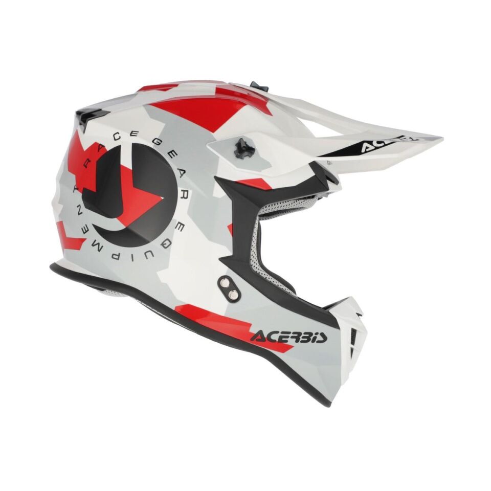 Acerbis Lınear Kask 2206 Gri Kırmızı