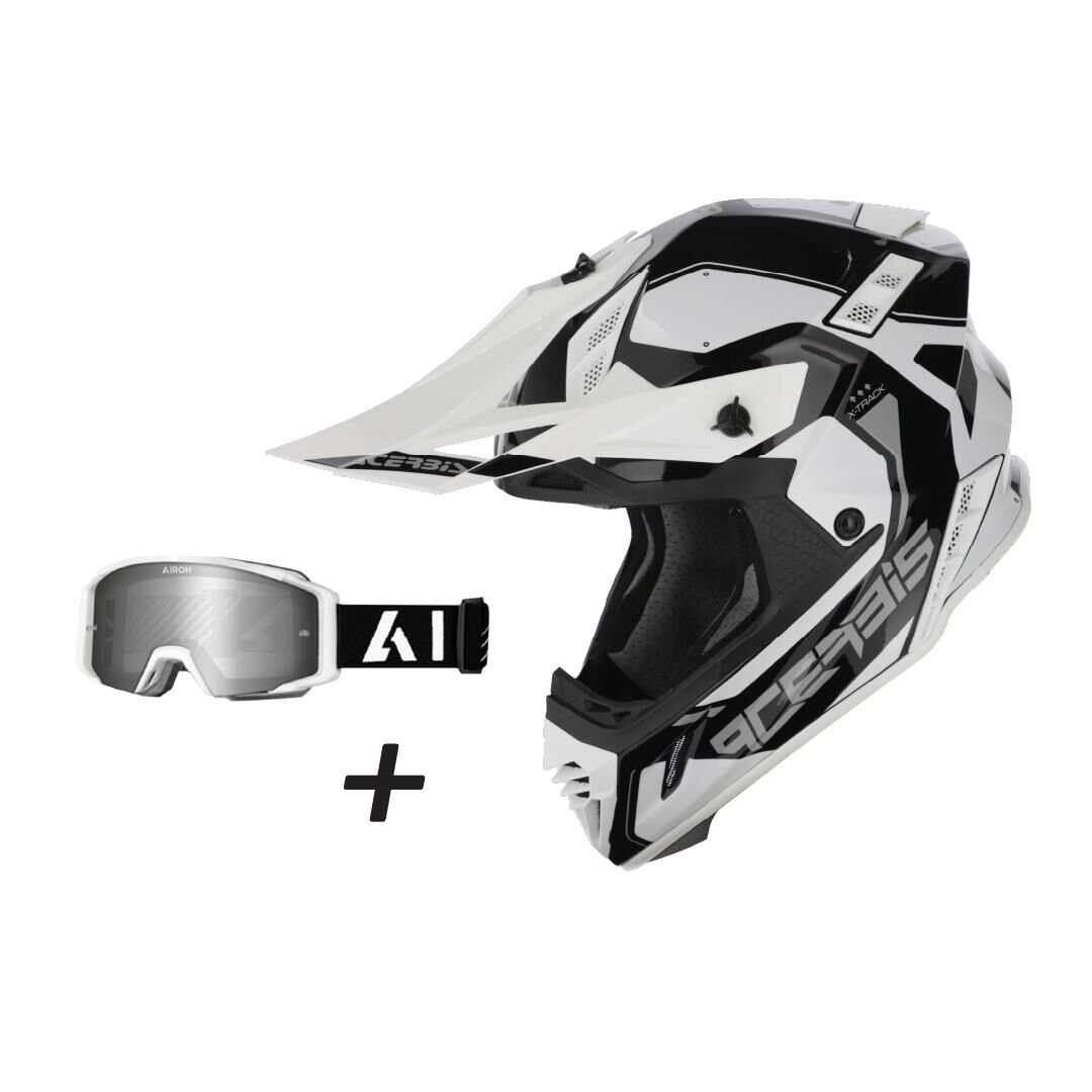 Acerbis X-Track 22-06 Kask Siyah Beyaz