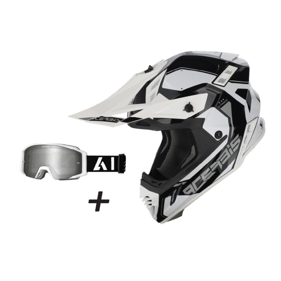 Acerbis X-Track 22-06 Kask Siyah Beyaz