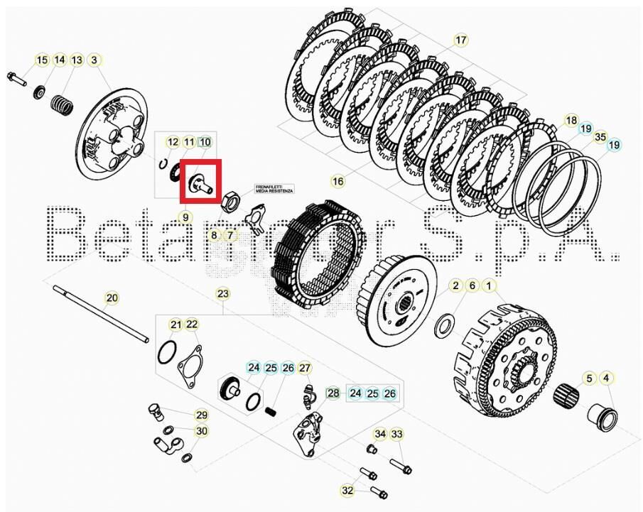 Lıfter , Clutch Push Rod Assy Beta Orj Yp B12-3
