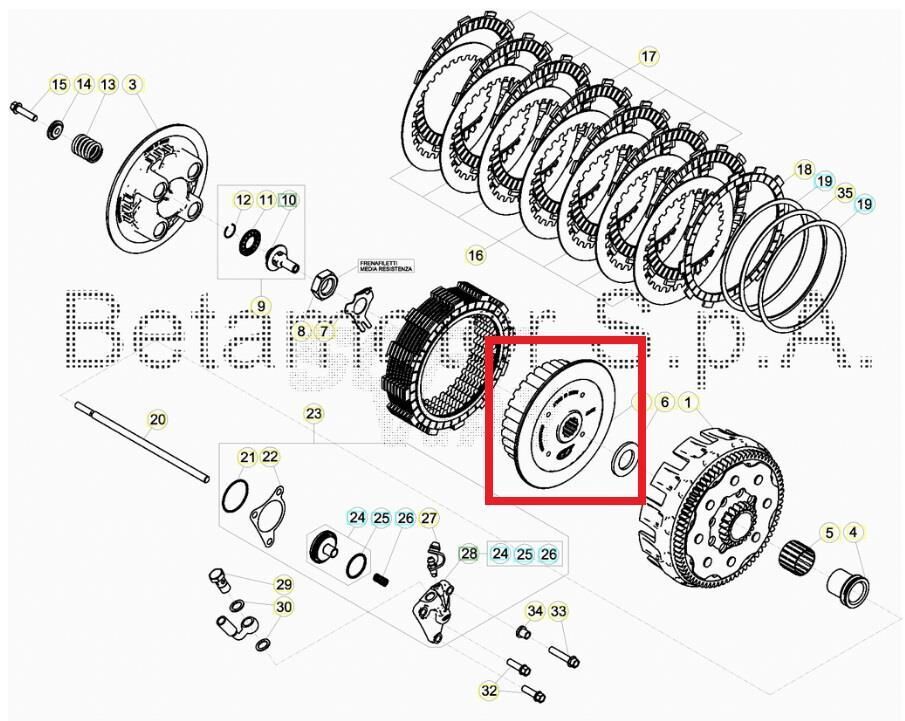 Inner Clutch Hub Beta Orj Yp B3-1