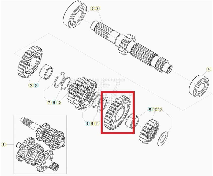 Gear Maınshaft Beta Orj Yp B12-3