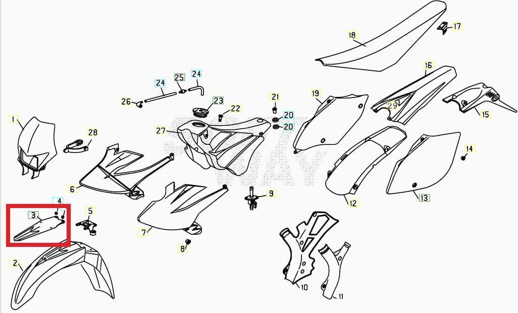Ön Çamurluk Tutucu Beta Orj Yp B4-2
