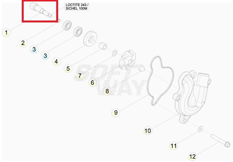 Shaft Water Pump Beta Orj Yp