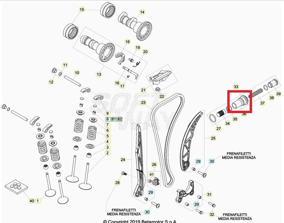 Chaın Tensıoner Cpl Rr4T Beta Orj Yp B10-2