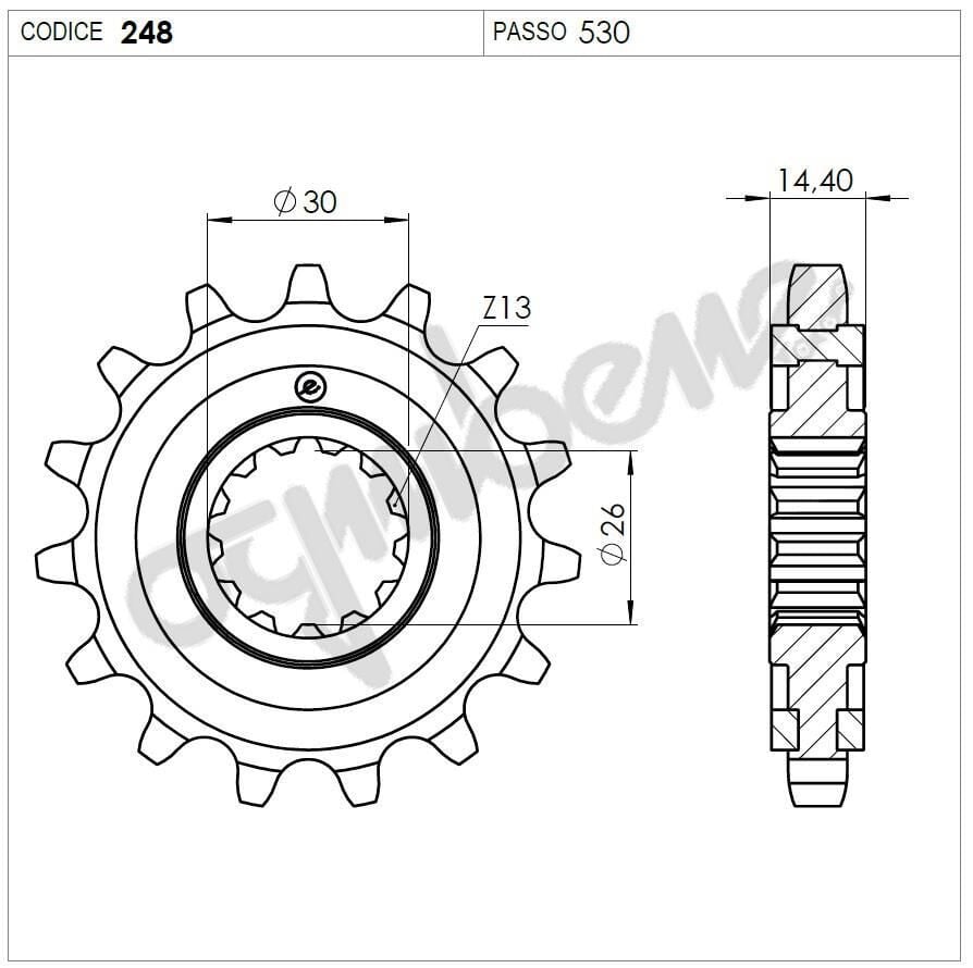 Honda 750/900 Ognıbene Ön Dişli 18T